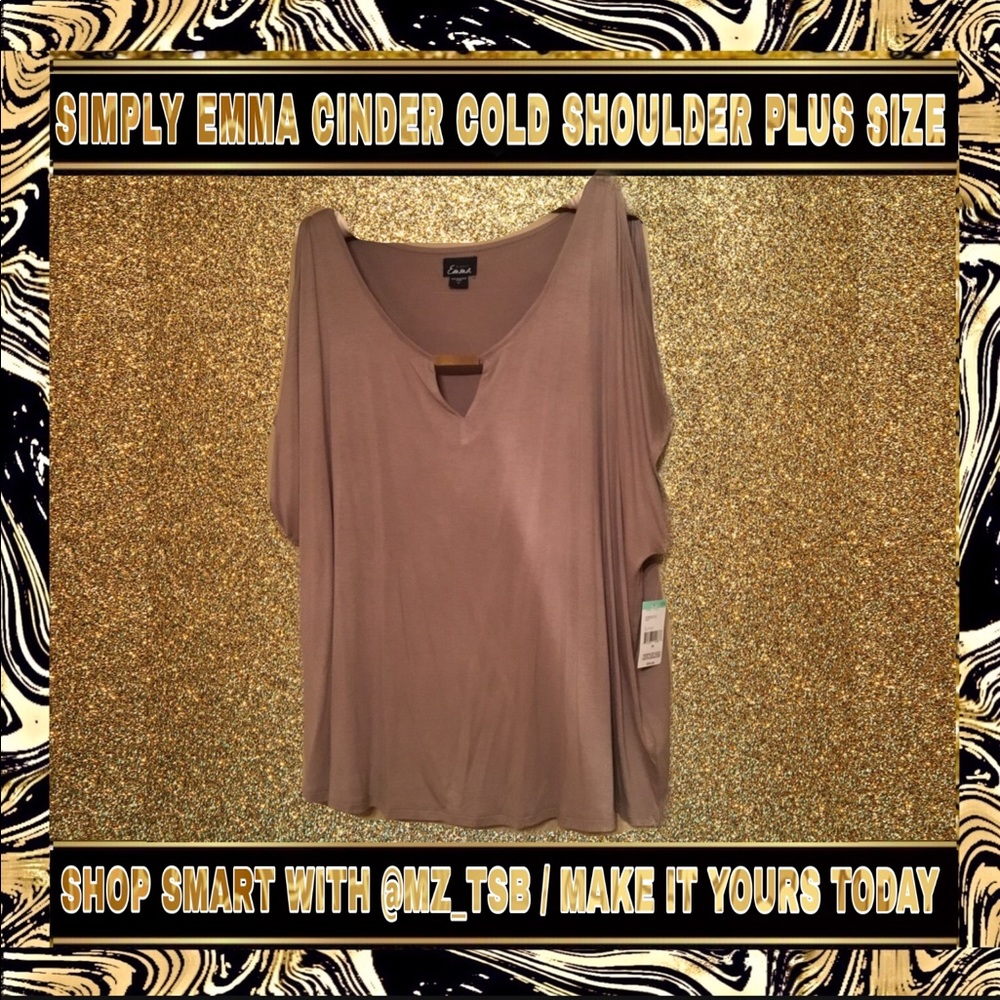 💝💖💝SIMPLY EMMA CINDER COLD SHOULDER PLUS SIZE